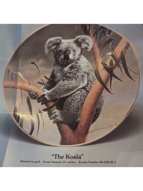 Koala art plate Charles Frace'*collectible plate*The Koala plate #8737B